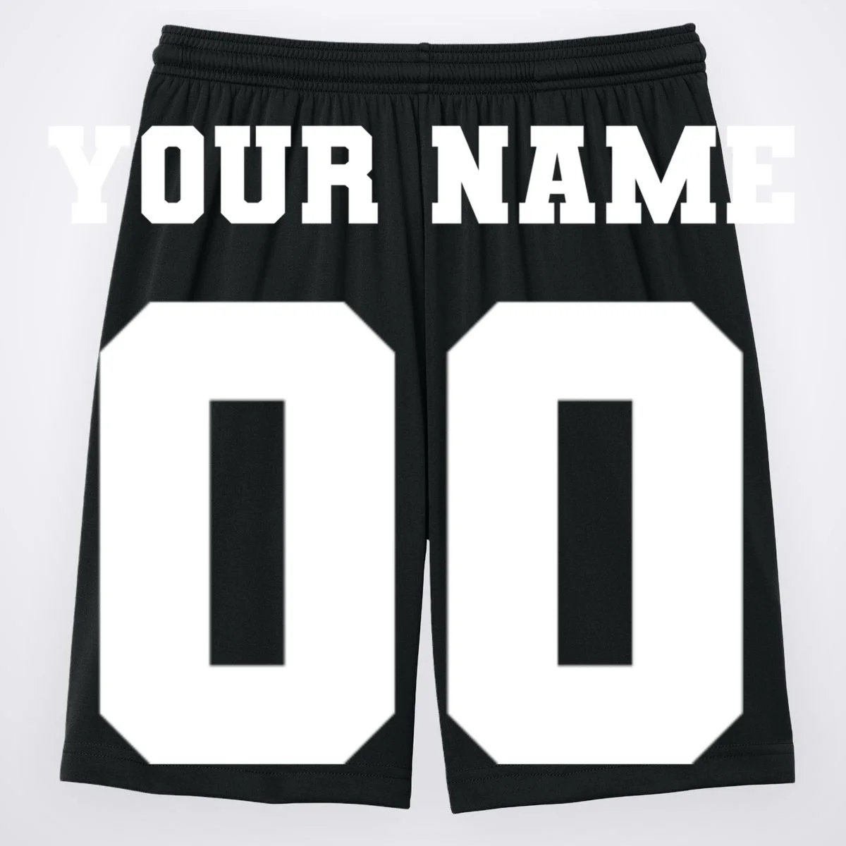 Your Name 00 Custom Jersey Number Sports School Team Personalize Men's Shorts - Back