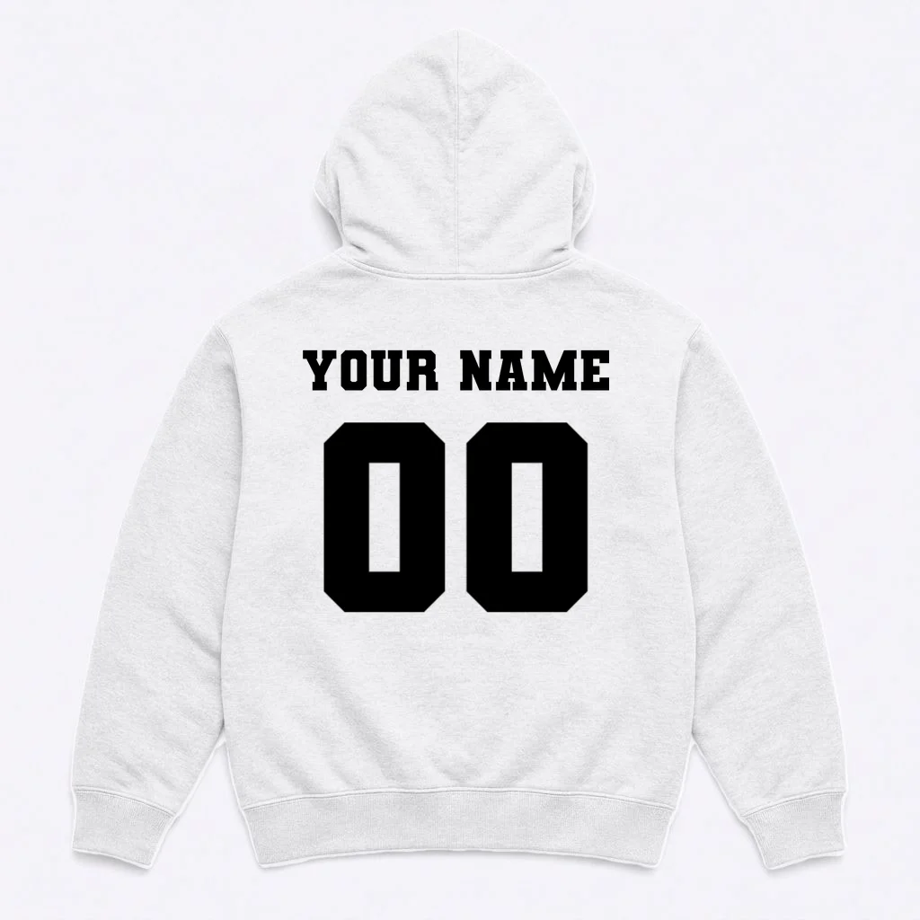 Your Name 00 Custom Jersey Number Sports School Team Personalize Hoodie - Back