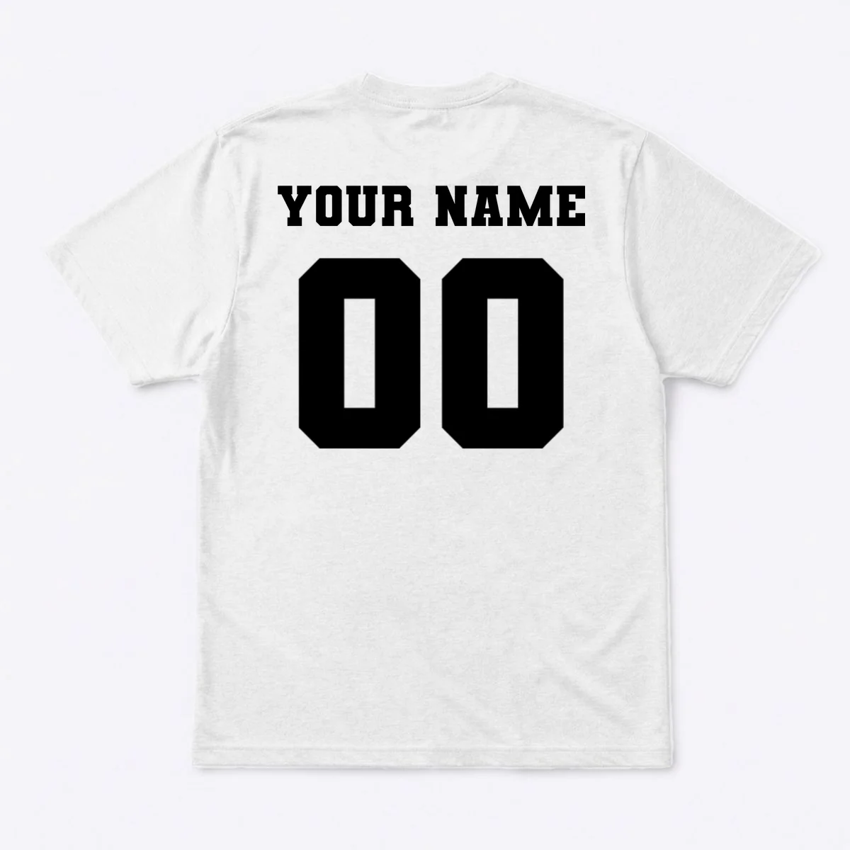Your Name 00 Custom Jersey Number Sports School Team Personalize T-Shirt - Back
