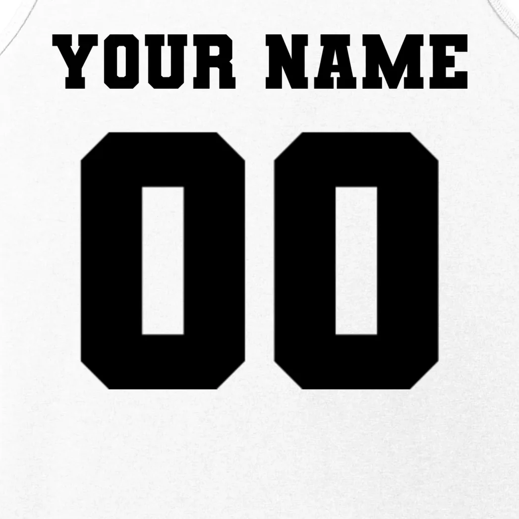 Your Name 00 Custom Jersey Number Sports School Team Personalize Women's Tank Top - Back - Close-up