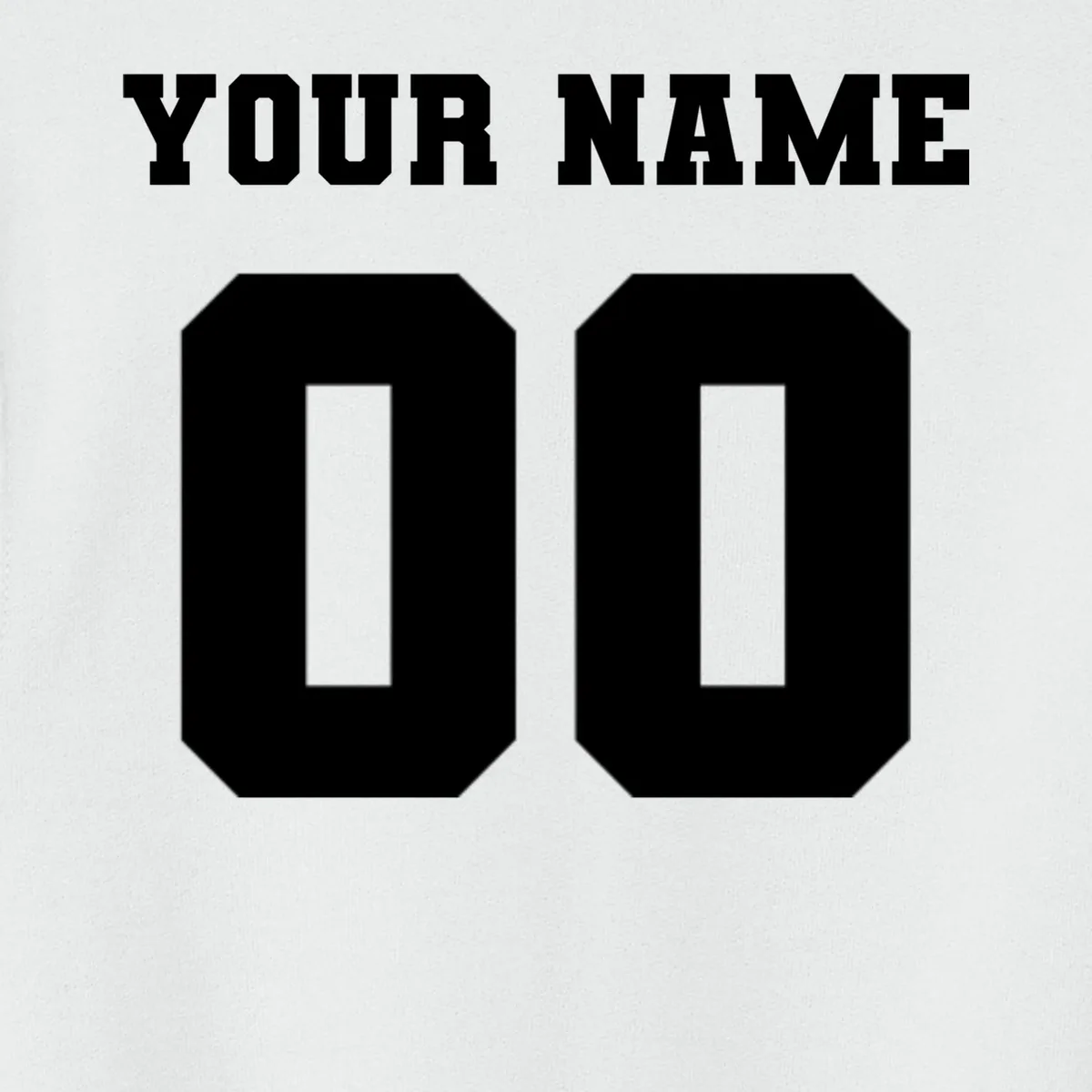 Your Name 00 Custom Jersey Number Sports School Team Personalize Kids Sweatshirt - Back - Close-up