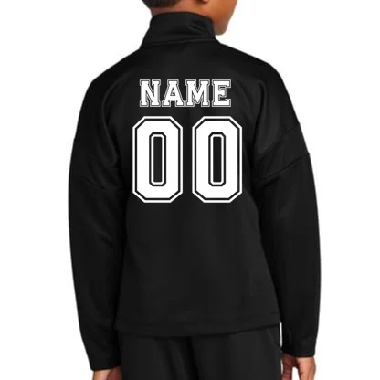 Your Name 23 Custom Jersey Number Team Kids Jacket - Back - Close-up