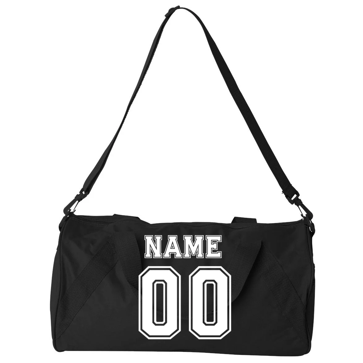 Your Name 23 Custom Jersey Number Team Duffel Bag - Back - Close-up