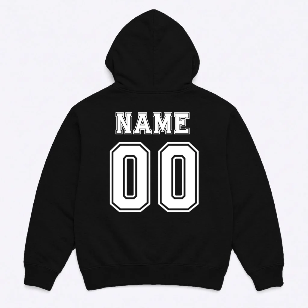 Your Name 23 Custom Jersey Number Team Hoodie - Back