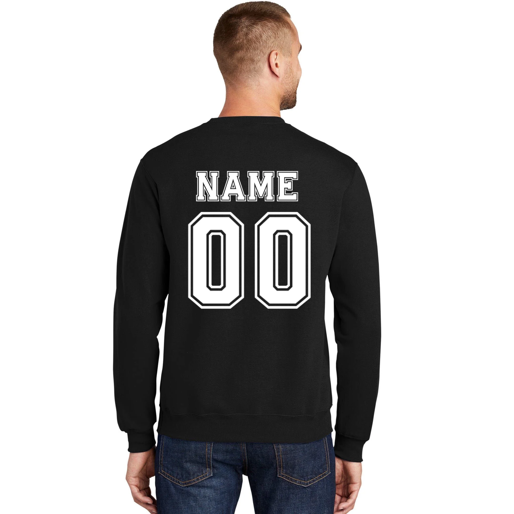 Your Name 23 Custom Jersey Number Team Sweatshirt - Back