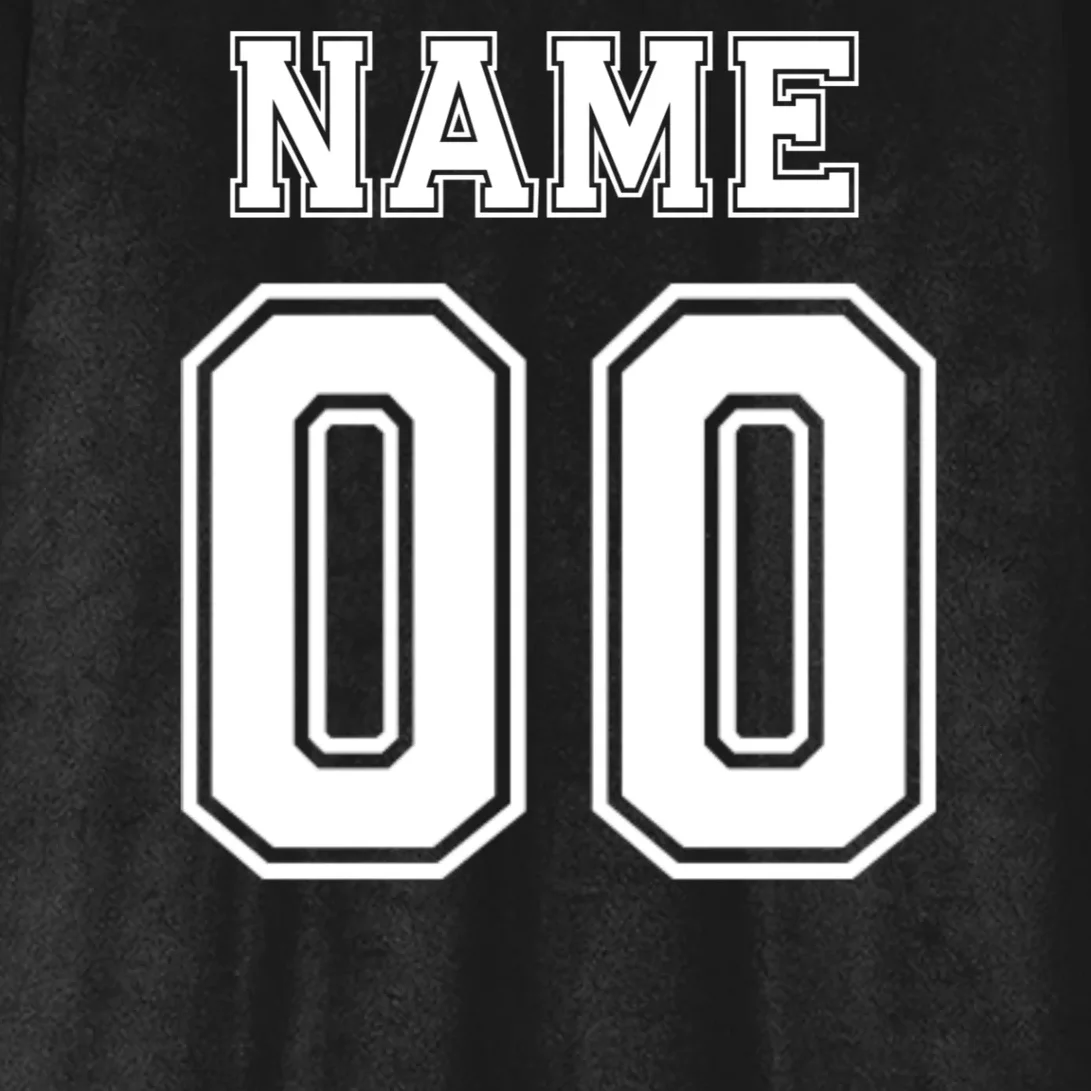 Your Name 23 Custom Jersey Number Team Hooded Blanket - Back - Close-up