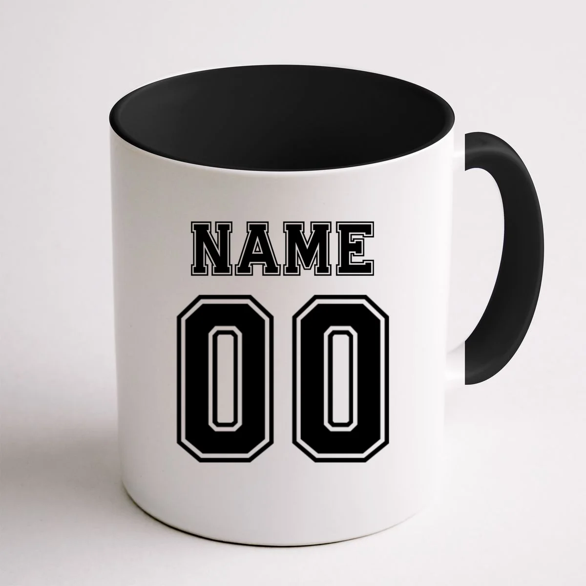Your Name 23 Custom Jersey Number Team Coffee Mug - Back