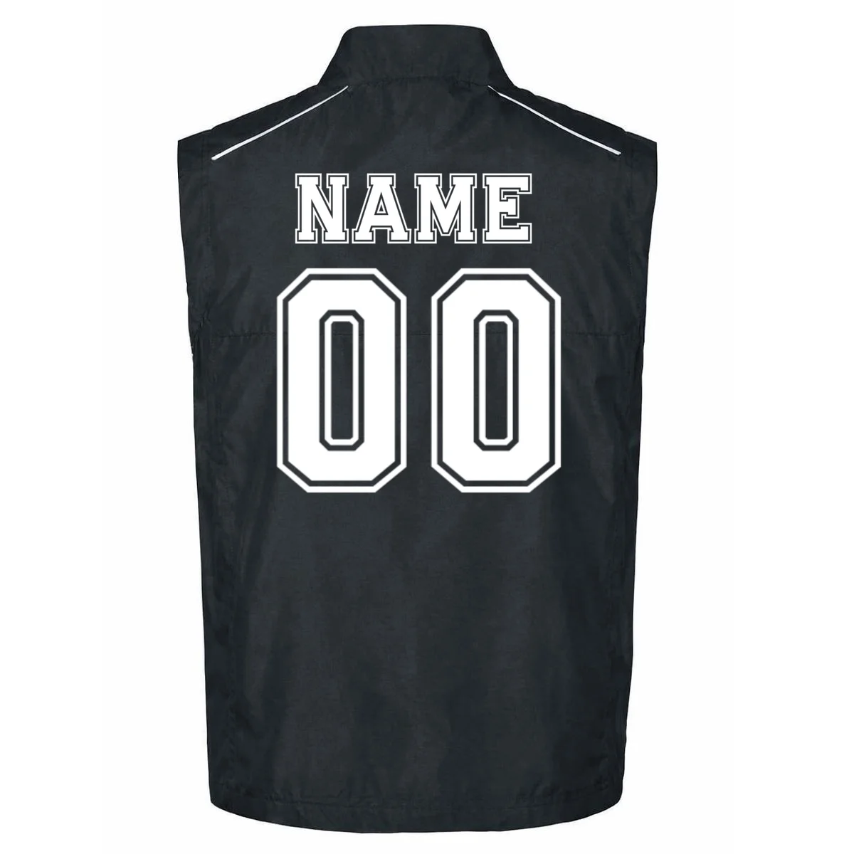 Your Name 23 Custom Jersey Number Team Men's Vest - Back - Close-up