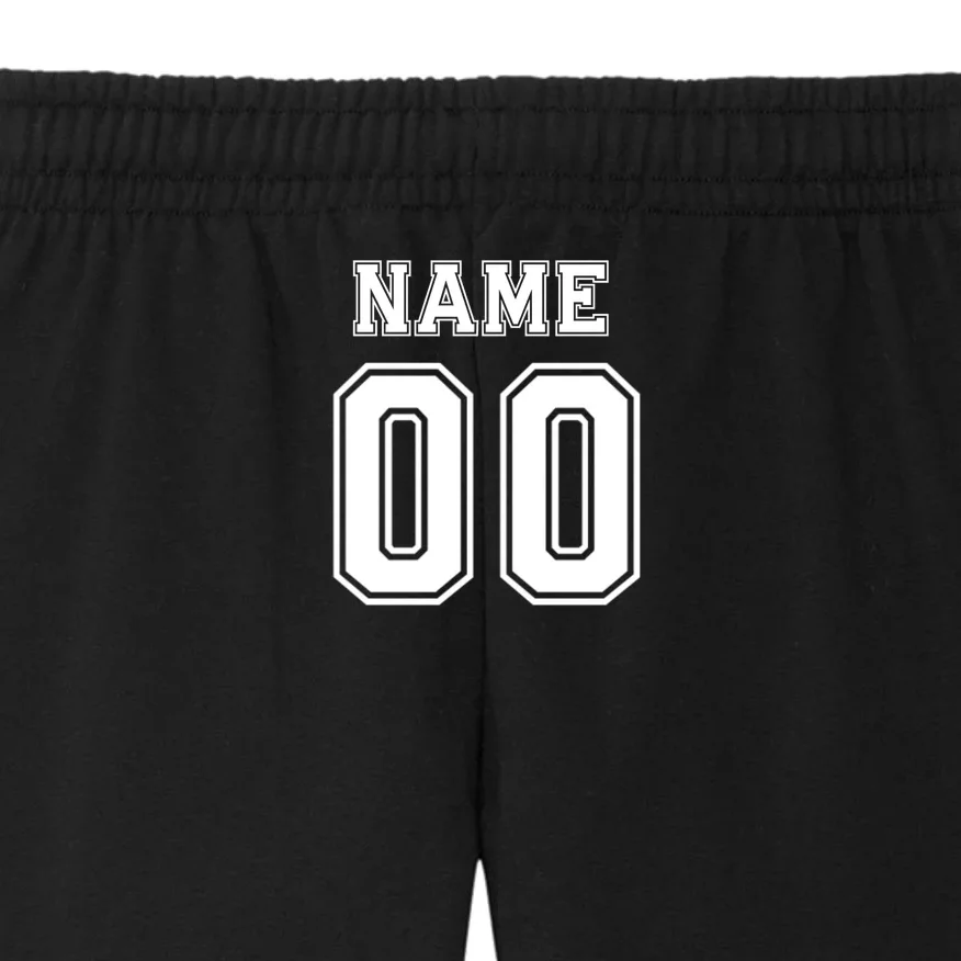 Your Name 23 Custom Jersey Number Team Women's Fleece Sweatpants - Back - Close-up