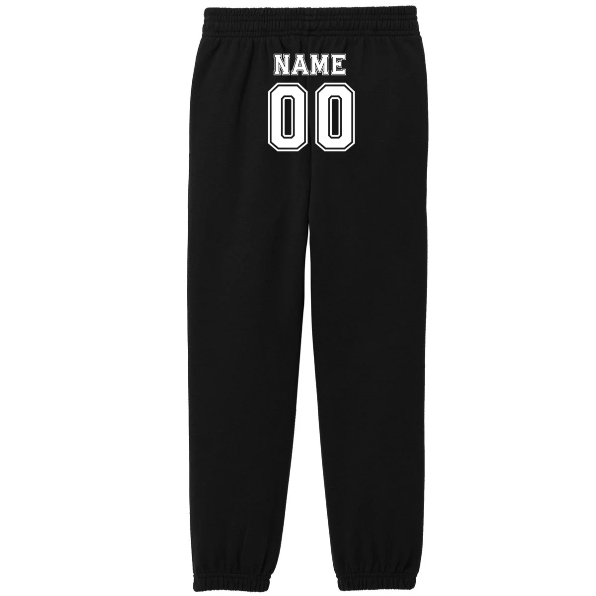 Your Name 23 Custom Jersey Number Team Kids Fleece Sweatpants - Back - Close-up