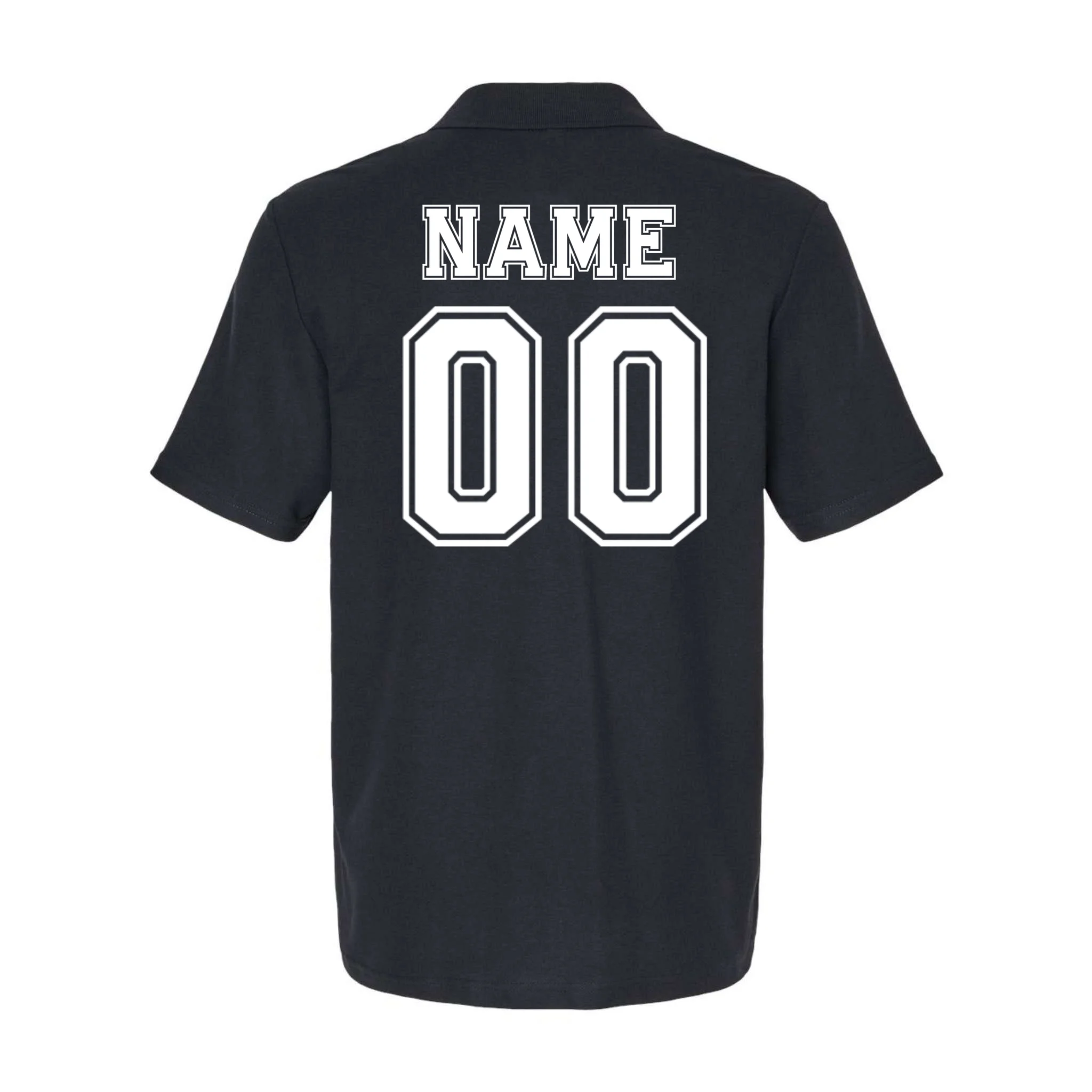 Your Name 23 Custom Jersey Number Team Men's Polo - Back