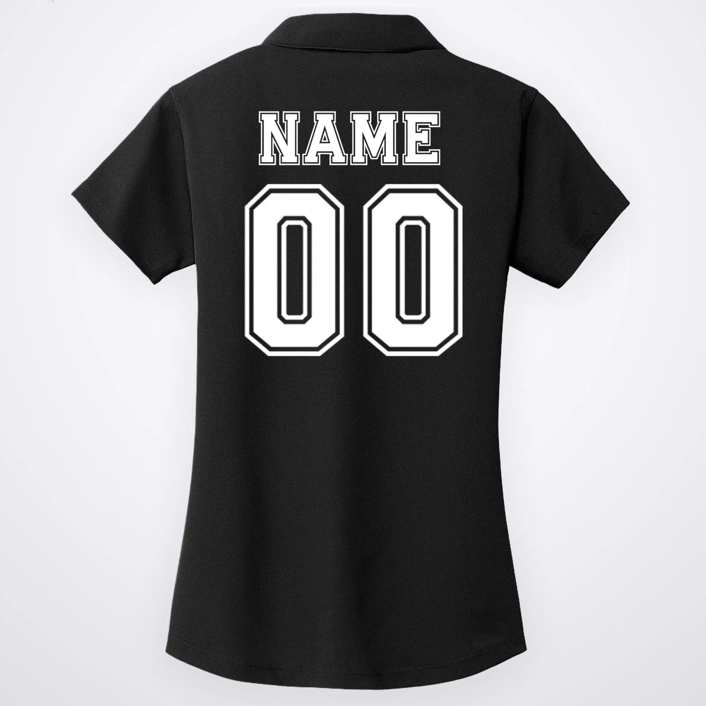 Your Name 23 Custom Jersey Number Team Women's Polo - Back - Close-up