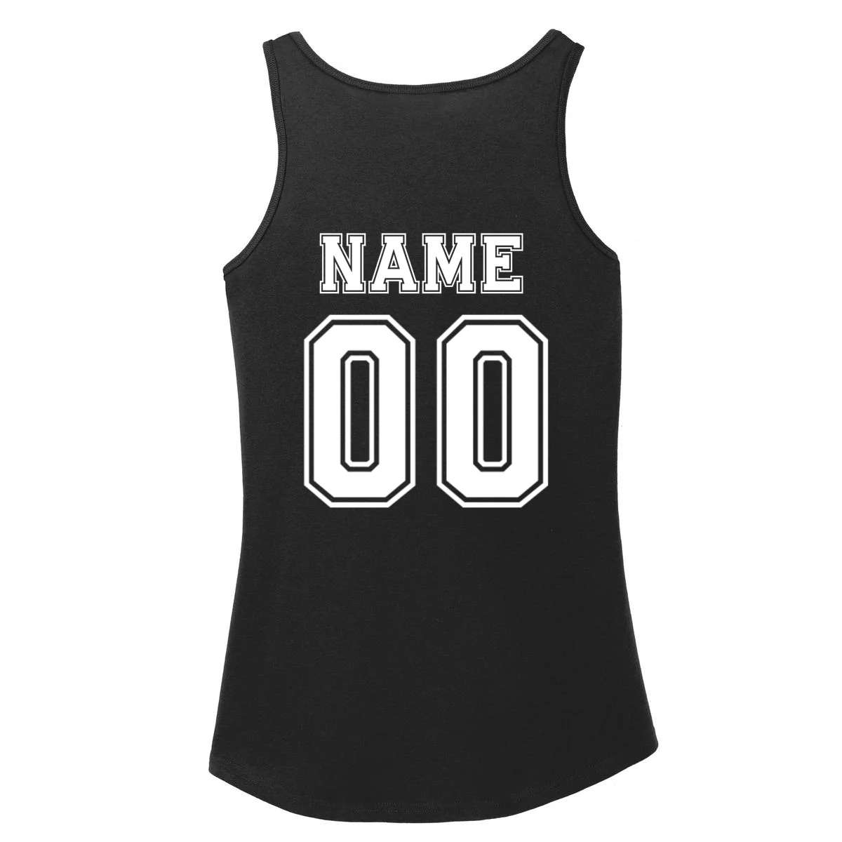 Your Name 23 Custom Jersey Number Team Women's Tank Top - Back