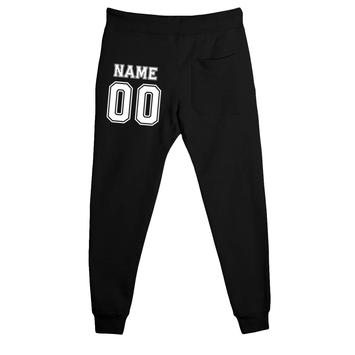 Your Name 23 Custom Jersey Number Team Men's Sweatpants - Back - Close-up