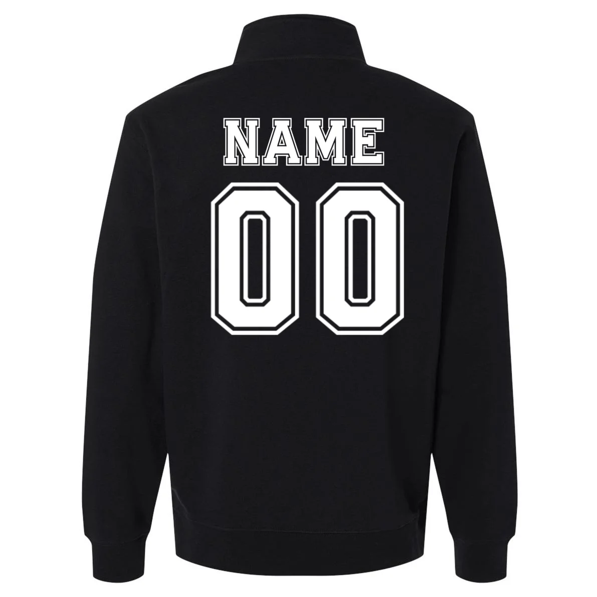Your Name 23 Custom Jersey Number Team Men's Pullover Quarter Zip - Back - Close-up