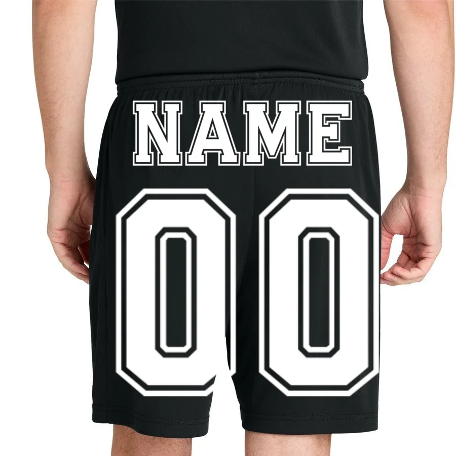 Your Name 23 Custom Jersey Number Team Men's Shorts - Back 1