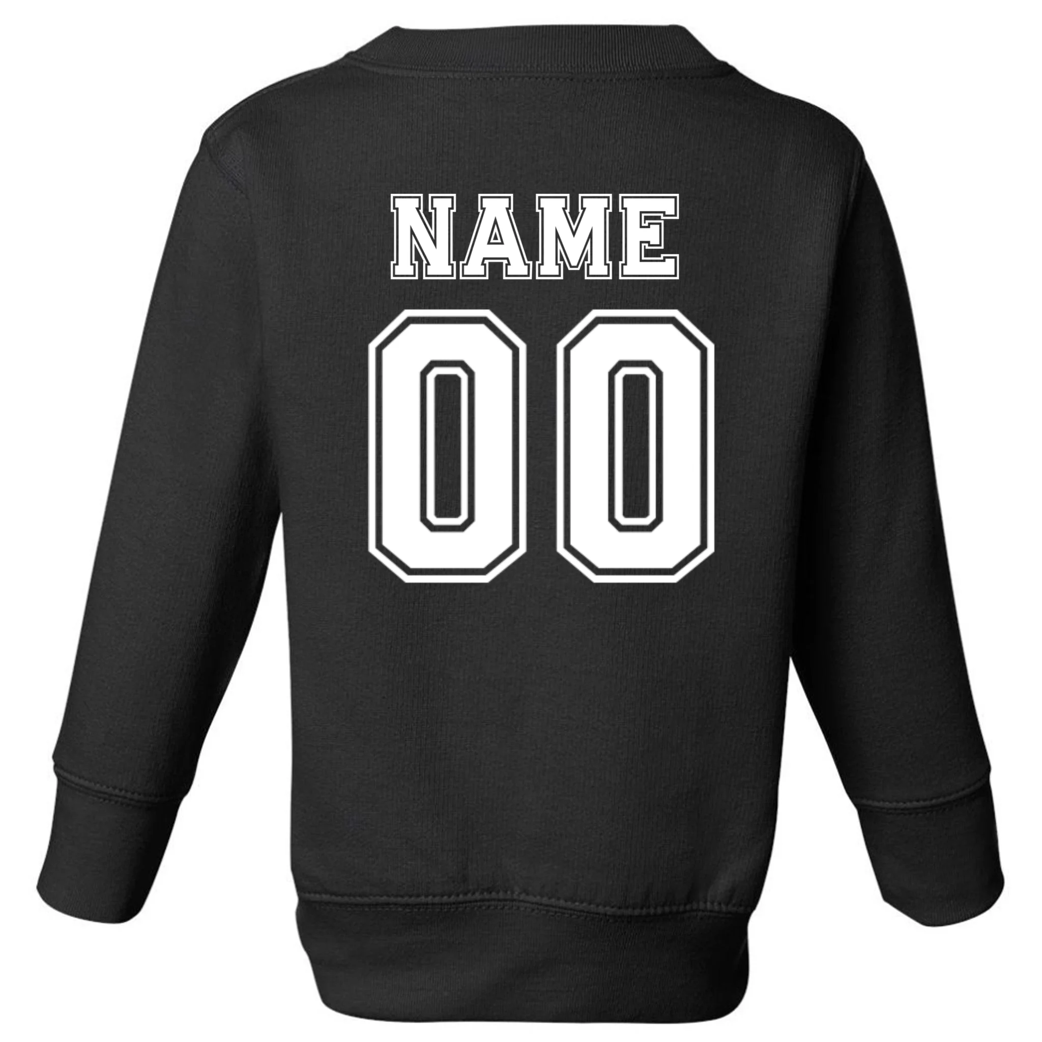 Your Name 23 Custom Jersey Number Team Toddler Sweatshirt - Back - Close-up