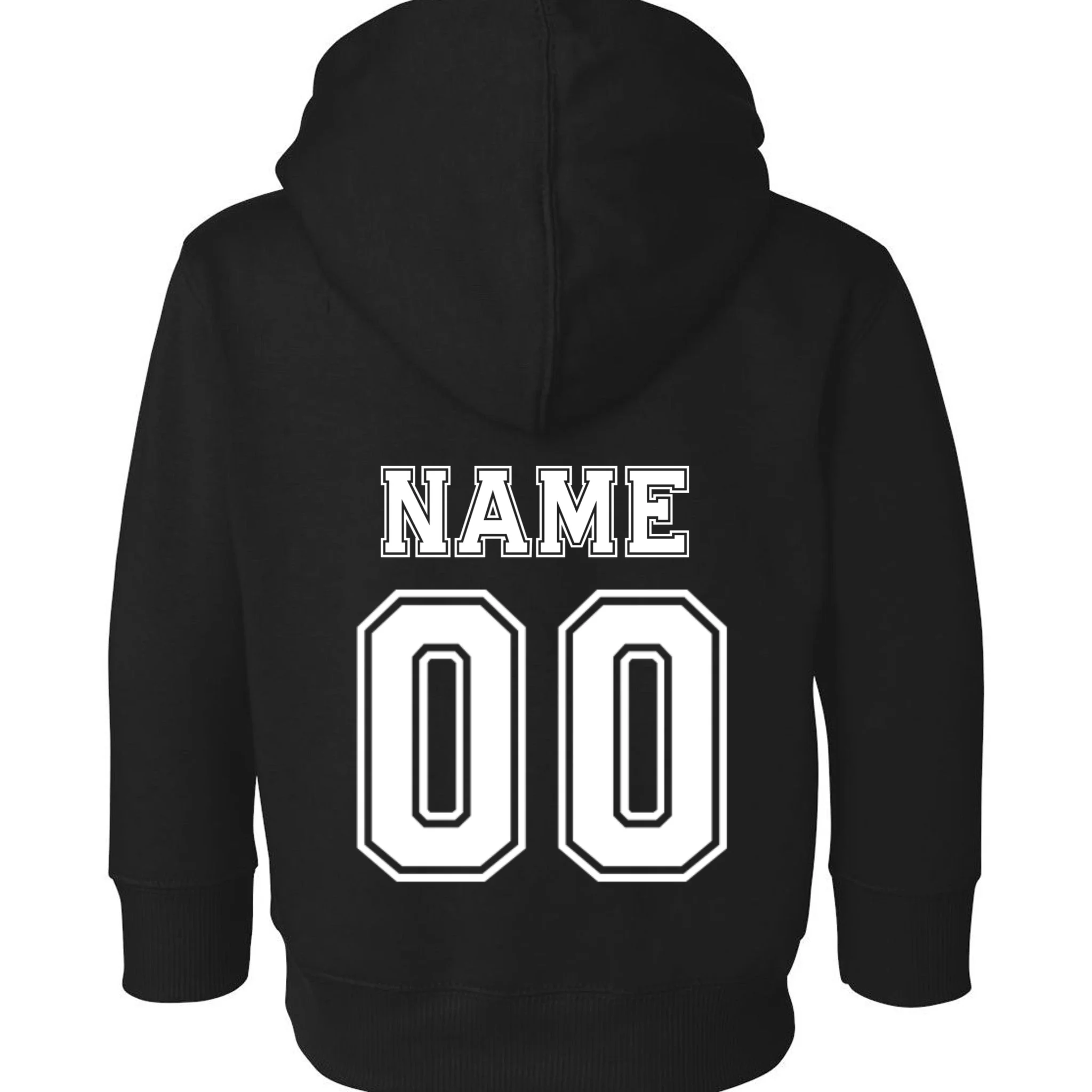 Your Name 23 Custom Jersey Number Team Toddler Hoodie - Back - Close-up
