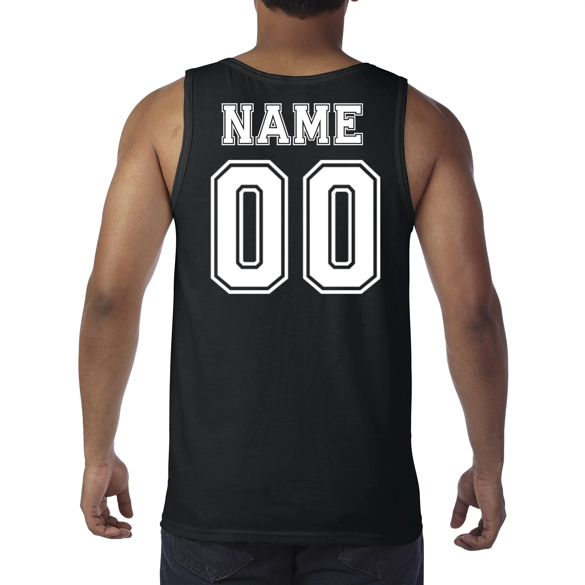 Your Name 23 Custom Jersey Number Team Tank Top - Back