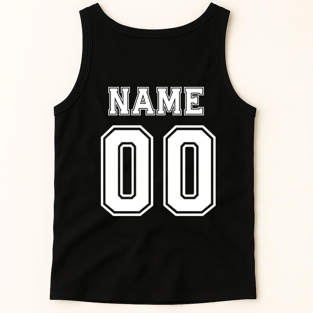 Your Name 23 Custom Jersey Number Team Tank Top - Back 1