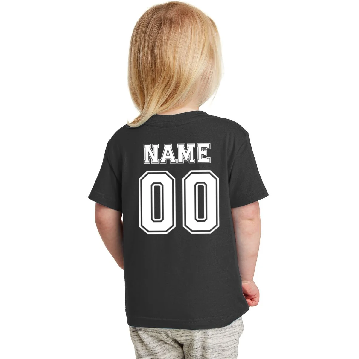 Your Name 23 Custom Jersey Number Team Toddler T-Shirt - Back