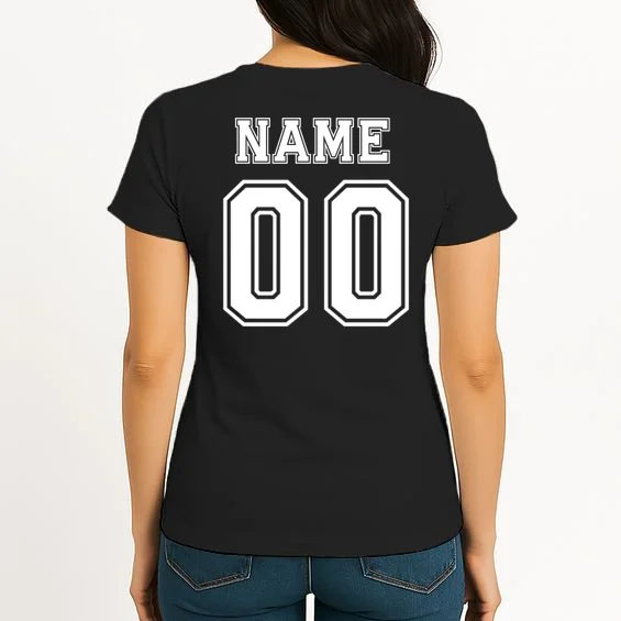 Your Name 23 Custom Jersey Number Team Women's T-Shirt - Back