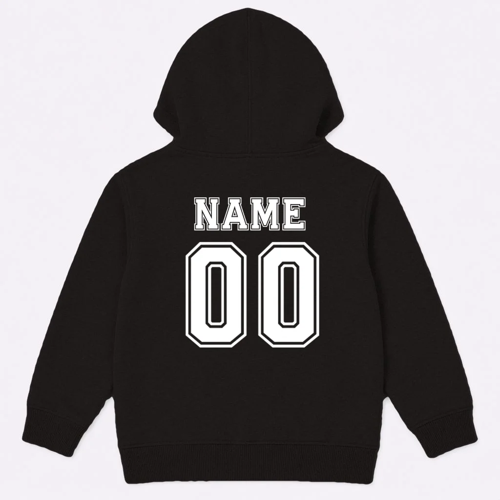 Your Name 23 Custom Jersey Number Team Kids Hoodie - Back