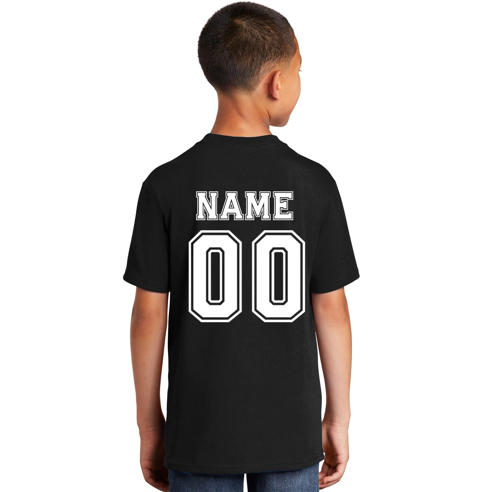 Your Name 23 Custom Jersey Number Team Kids T-Shirt - Back