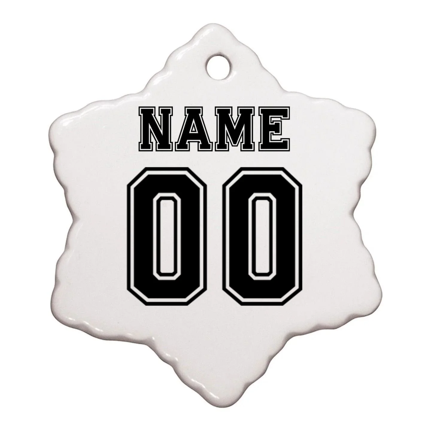 Your Name 23 Custom Jersey Number Team Ornament - Back - Close-up