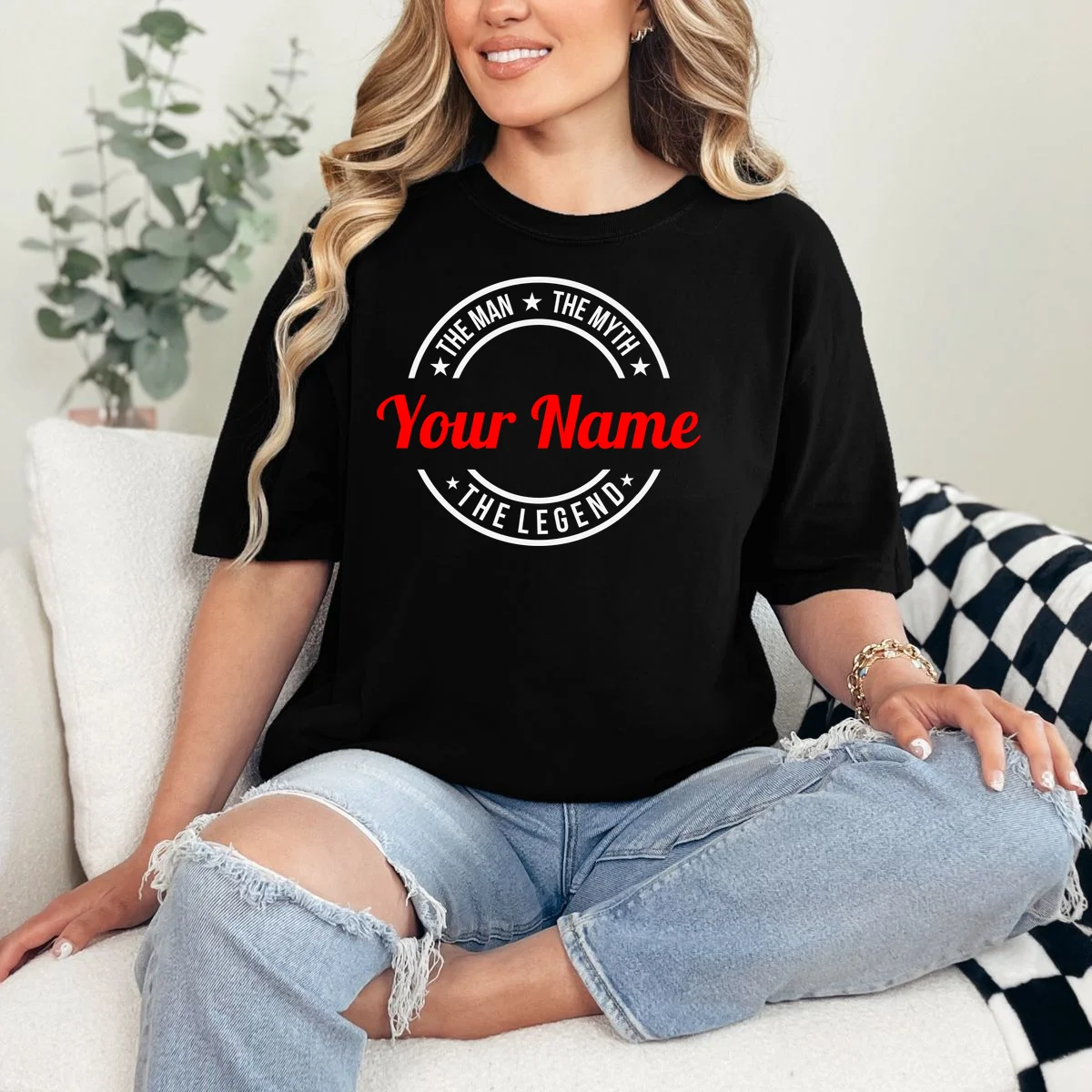 Your Name The Man The Myth The Legend Custom Personalized Gift T-Shirt - Front 1