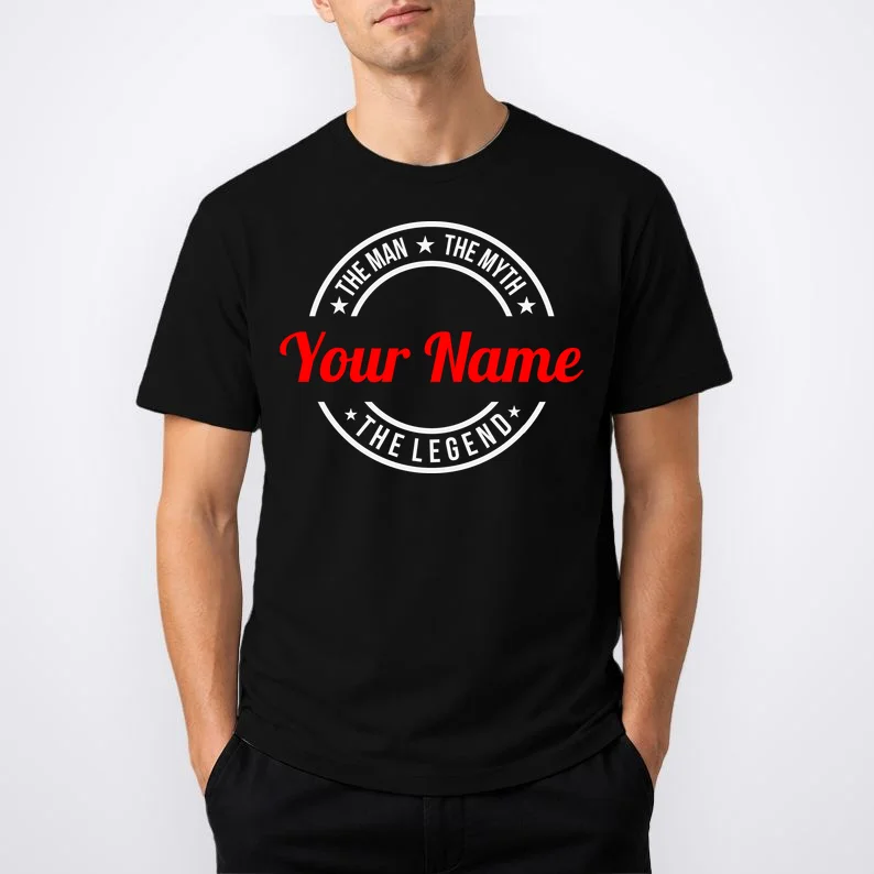 Your Name The Man The Myth The Legend Custom Personalized Gift T-Shirt - Front 1