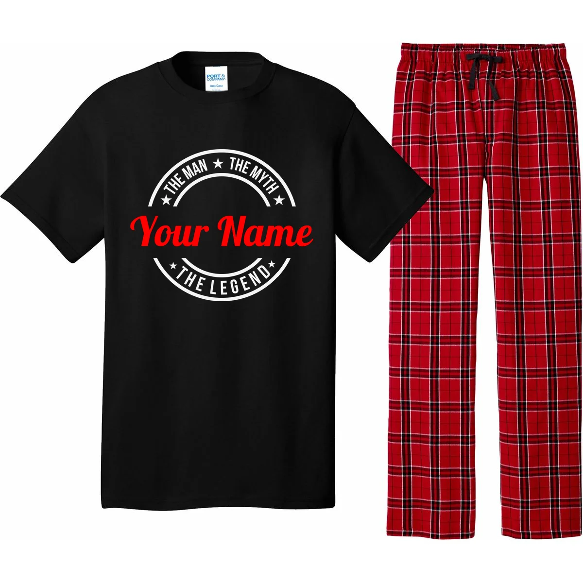 Your Name The Man The Myth The Legend Custom Personalized Gift Men's Pajamas - Front