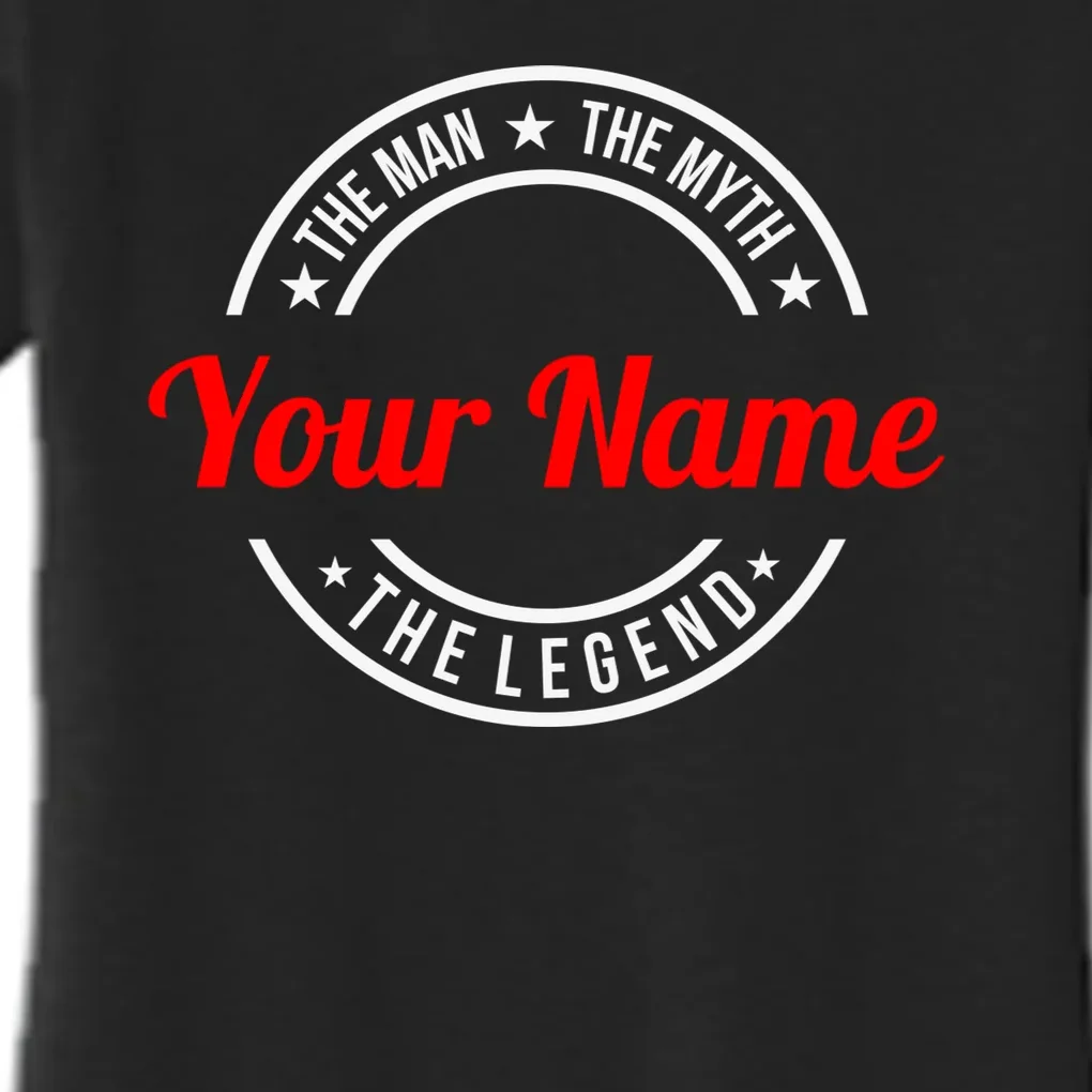 Your Name The Man The Myth The Legend Custom Personalized Gift Women's Flannel Pajama Set - Front - Close-up