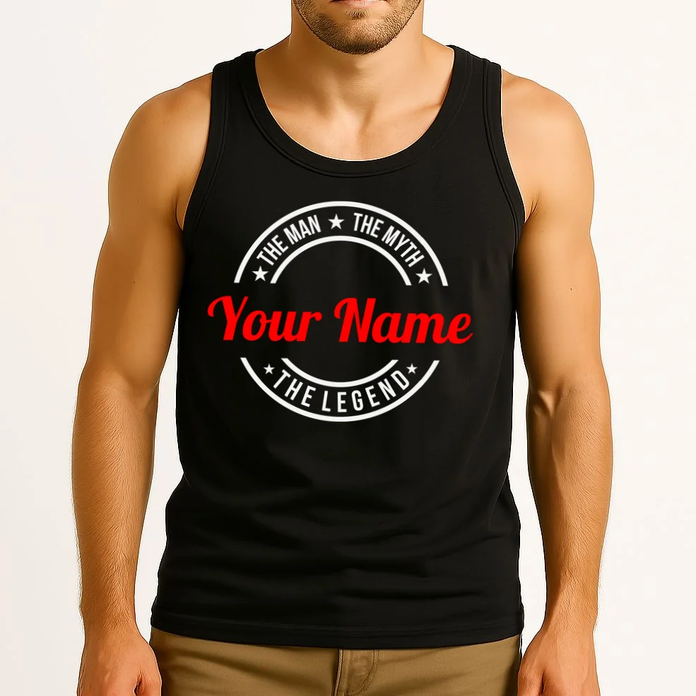 Your Name The Man The Myth The Legend Custom Personalized Gift Tank Top - Front 2