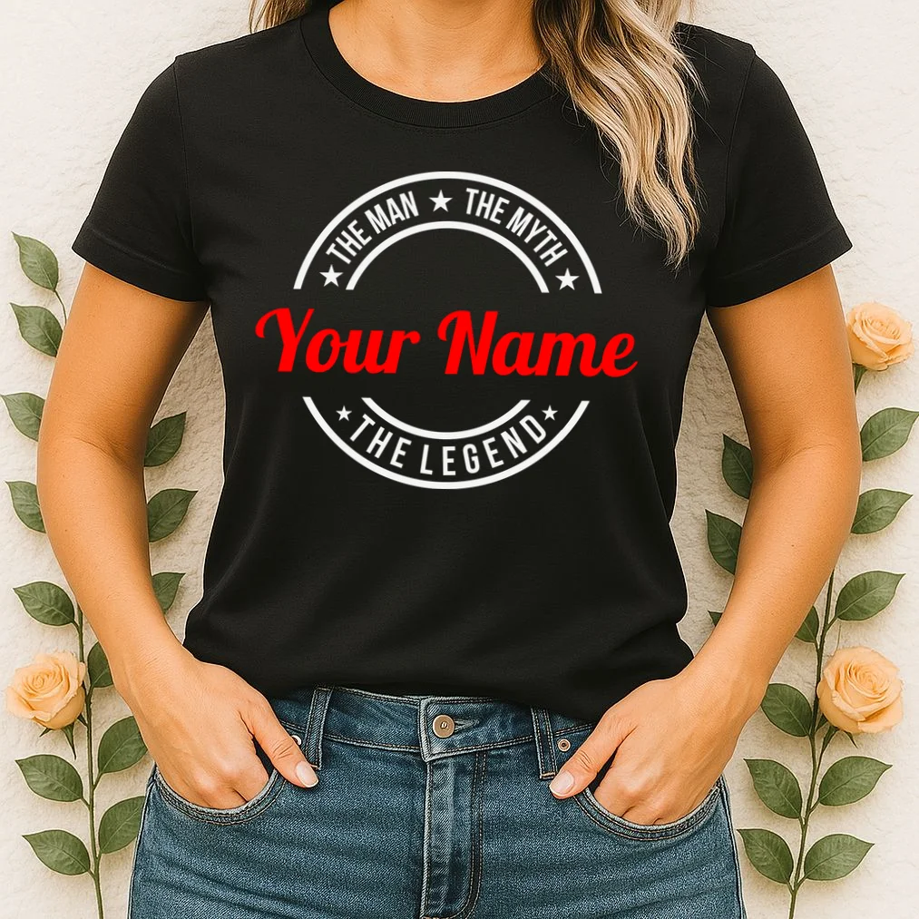 Your Name The Man The Myth The Legend Custom Personalized Gift Women's T-Shirt - Front 1