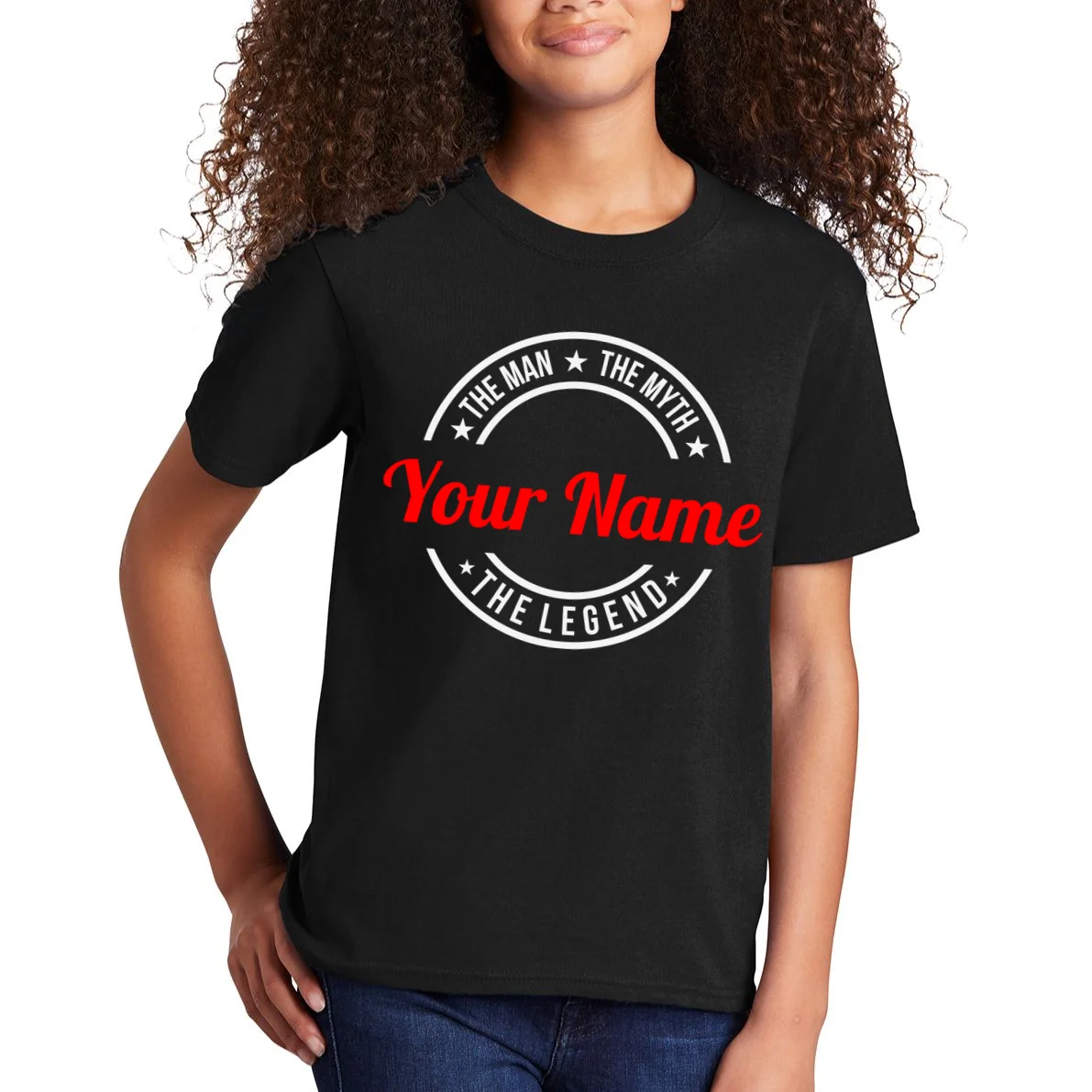 Your Name The Man The Myth The Legend Custom Personalized Gift Kids T-Shirt - Front 1