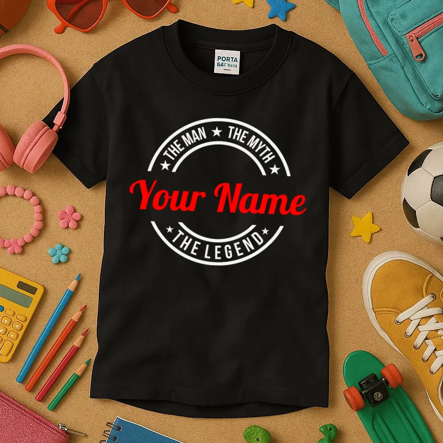 Your Name The Man The Myth The Legend Custom Personalized Gift Kids T-Shirt - Front 2
